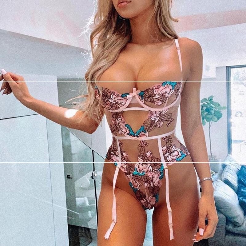 Women's Fashion Temperament Lace Mesh Bodysuit Main image