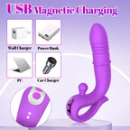 Female Masturbator, G-spot Clitoral  Vibrator, 10 Thrust Functions Telescopic Vibration Female Massager