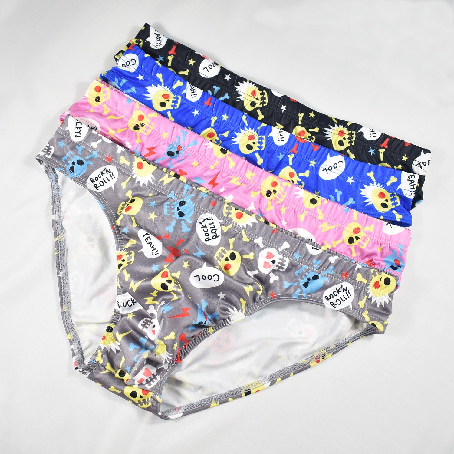 Personalized Print Skull Men's Briefs Men's