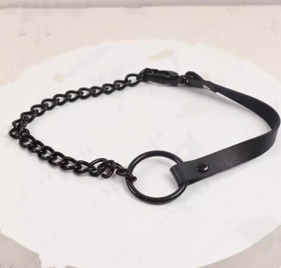PU Leather Fetish Collar Gothic Rave Sexy Women's Harness Co
