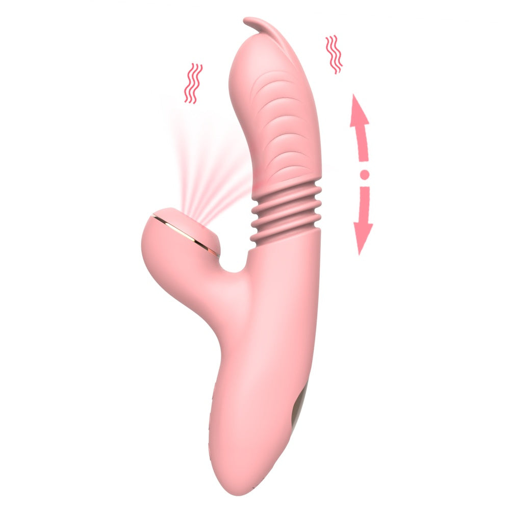 Vibrator- G-Spot Vibrators Clit Vagina Vibrator- Thrusting Vibrating Dildo Nipple Sex- Toy For Adults Women Masturbator- Secondary image