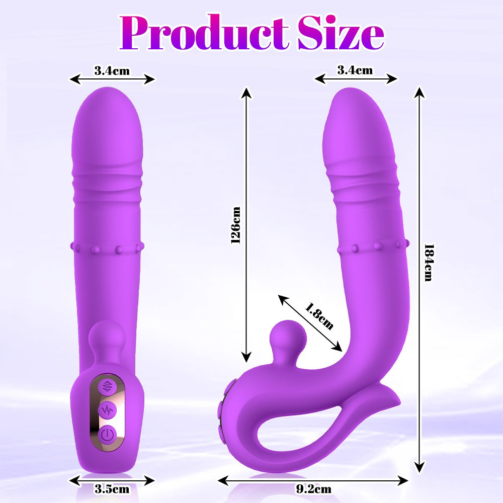 Female Masturbator, G-spot Clitoral  Vibrator, 10 Thrust Functions Telescopic Vibration Female Massager