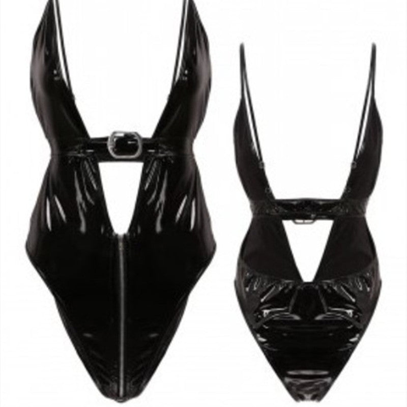 Women's Fashion One Piece Zip Bodysuit