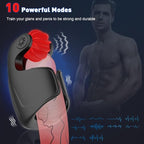 Male Masturbator- Penis- Training Vibrator, Tongue-Licking & 10 Vibrating Sex
