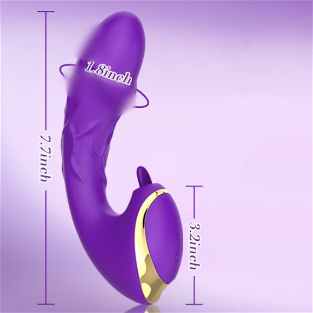 G Spot Vibrator 2 In 1 Wearable Vibrator Dildo With 10 Licking & Powerful Vibration