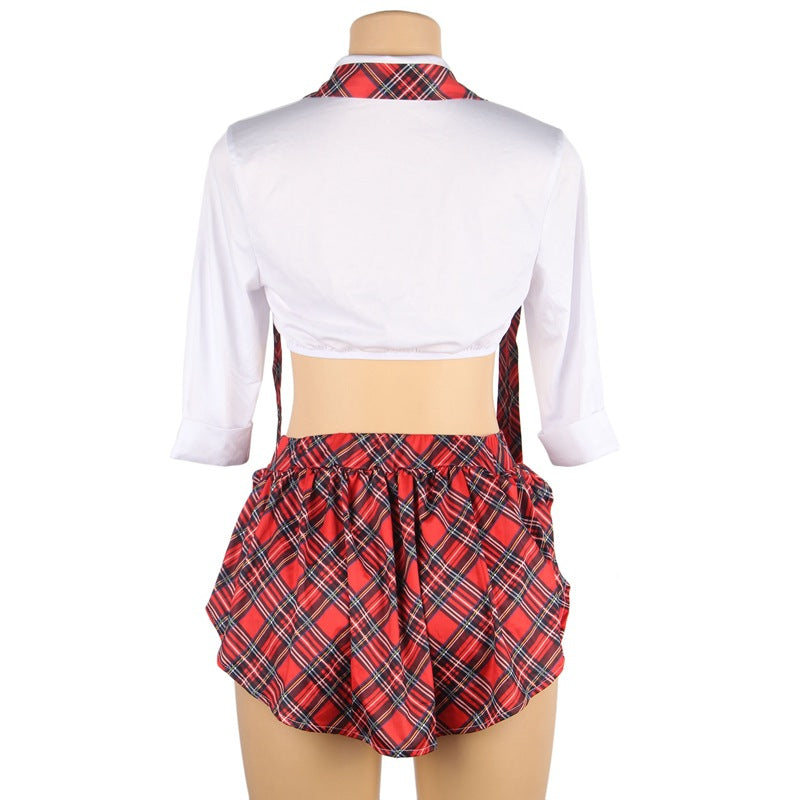 Plus Size Sexy Lingerie Fashion Sexy Preppy Style Uniform Secondary image