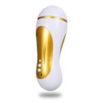 Masturbator designed for men, featuring a realistic texture and hands-free functionality.