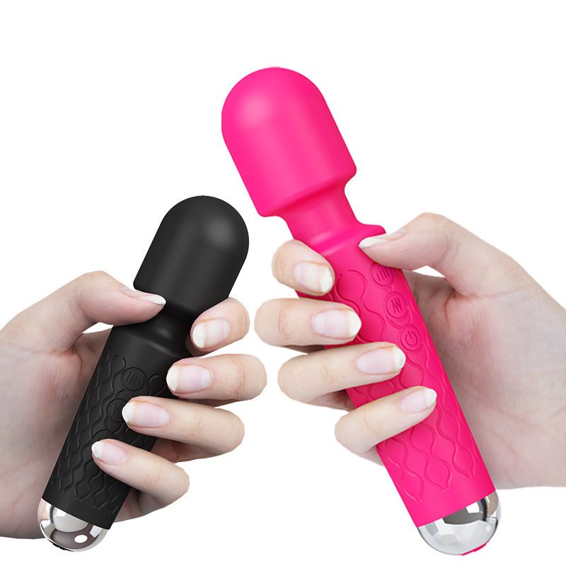 A sleek and powerful wand massager with changeable settings, designed for relaxation and pleasure with multiple vibration modes and an ergonomic design